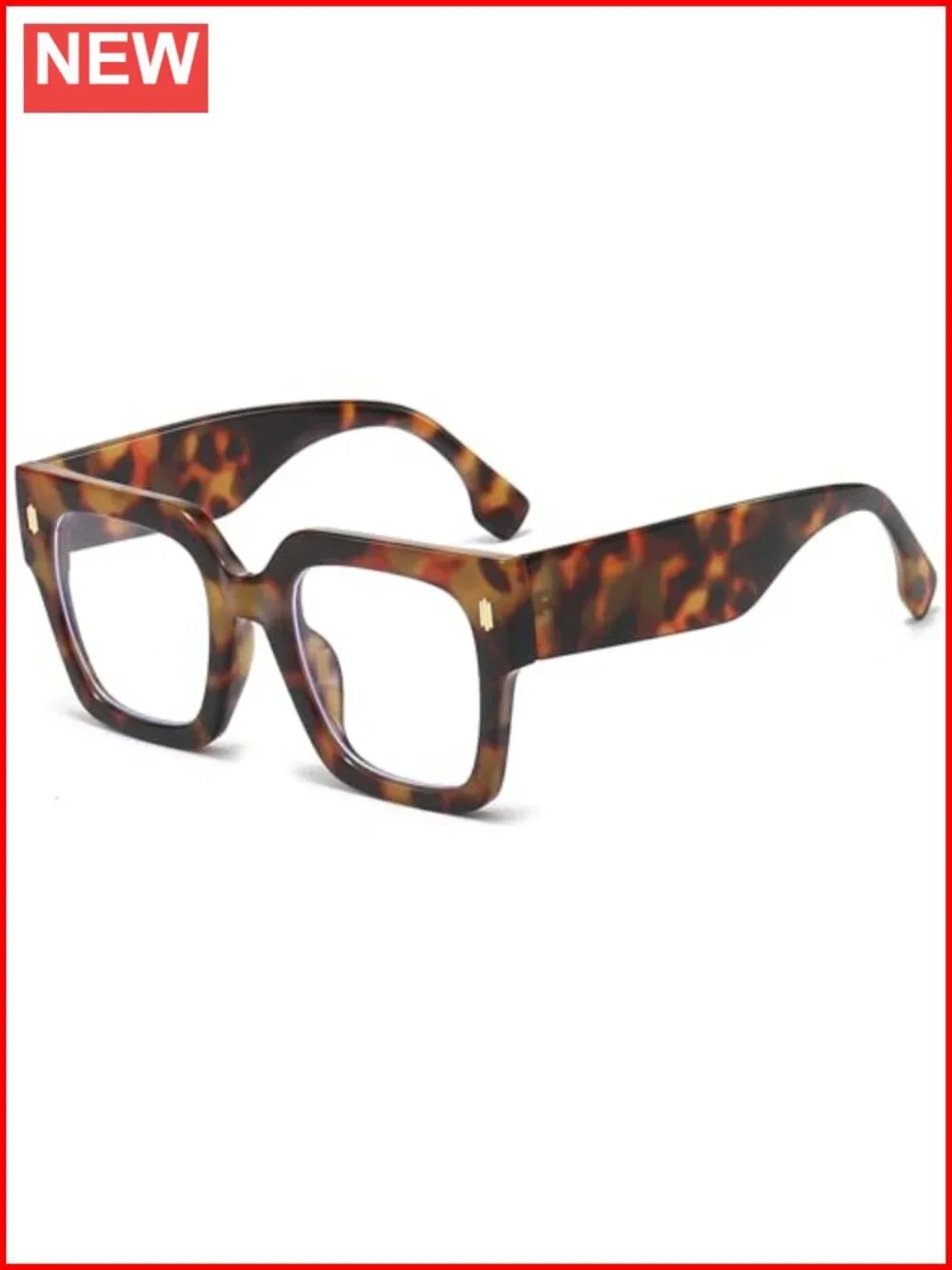 Oversized Square Blue Light Blocking Glasses for Men Women Computer Eyeglasses
